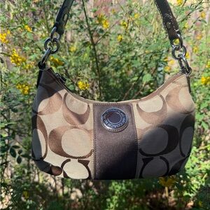 Coach Signature Hobo Shoulder Bag